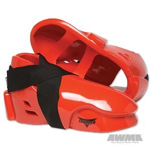 Pro Force Thunder Double Layered Kicks Karate Sparring Shoes - Red - XX-Large - 13/14