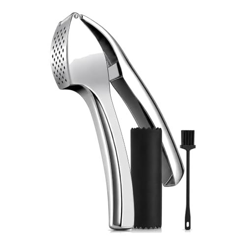 IMKRC Garlic Press & Garlic Mincer, Heavy Duty Garlic Crusher & Smasher