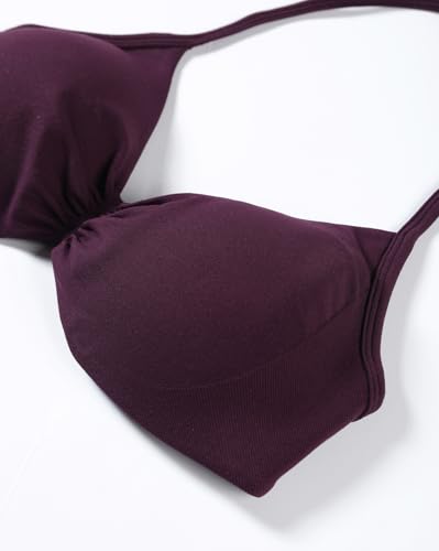 Image of AUROLA Influence Strappy Bra Sports Bras for Women, Backless Padded Impact Strappy Bra Workout Gym Yoga with Removable Cups