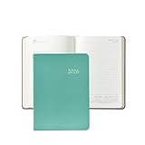 Graphic Image 2026 Weekly Notebook Planner Goatskin Leather (Robin's Egg)