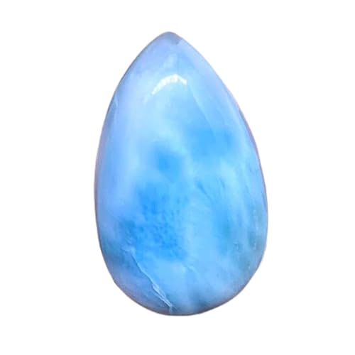 Gemme larimar naturelle poire 22 x 13 x 7 mm pour pendentif, bague et collier DIY