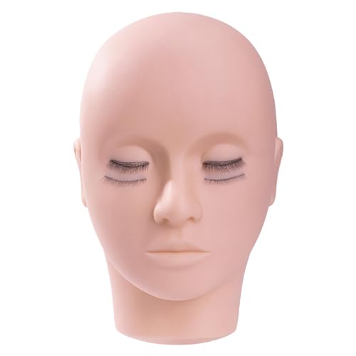 Têtes de de cils en caoutchouc et mannequin de pratique d'extension de cils