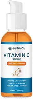 Clinical Effects Vitamin C Serum - Skin Brightening Serum with Hyaluronic Acid - Antioxidant Serum for Face - Sensitive, Acne-Prone, Dry and Combination Skin Care Product - 1 oz. - Made in the USA