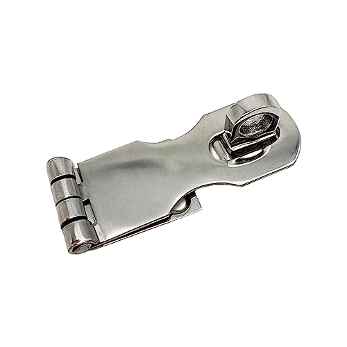GREYWAWA Professional Marine Grade Stainless Steel Heavy Duty Door Hasps with TurningPadlock Eye Mount Mirropolished Door Hasps