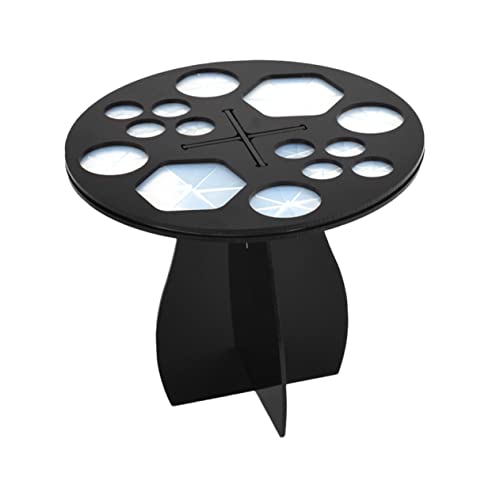 TOPPERFUN Support Pinceaux De Maquillage Noir Acrylique Rangement Et Séchage Organisé Pour Accessoires Cosmétiques Professionnels Et Personnels