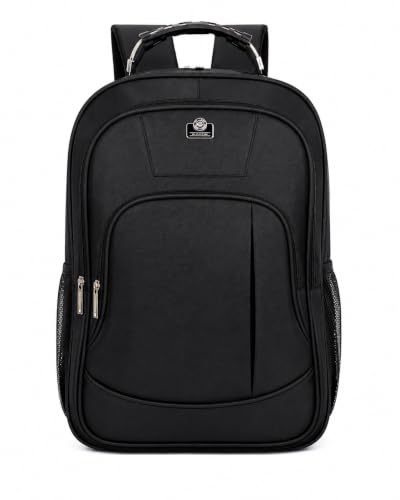 Mochila Reforçada com Entrada USB, Saída para Fone e Compartimento para Notebook (Preto)