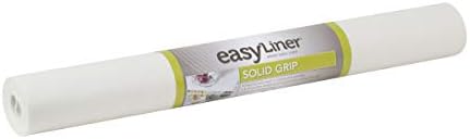 Duck Non-Adhesive Shelf Liner Solid Grip EasyLiner, 20-inch x 4 Feet, White