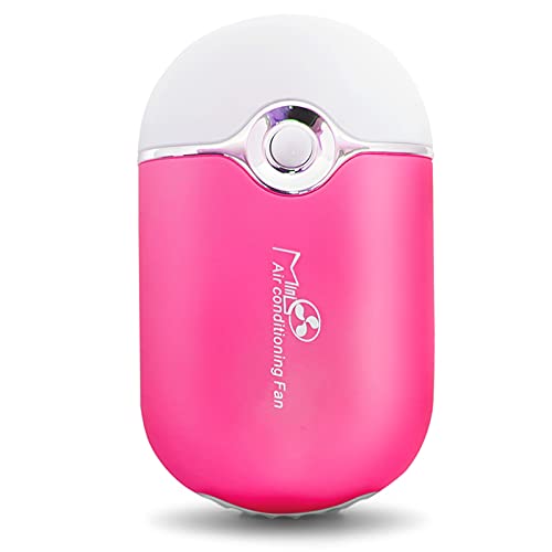 GreenLife USB Rechargeable Portable Mini Fan Cooling Fan Bladeless Handheld Eyelash dryer Mini Handheld Fan Air Conditioning Blower for Eyelash Extension (Pink)