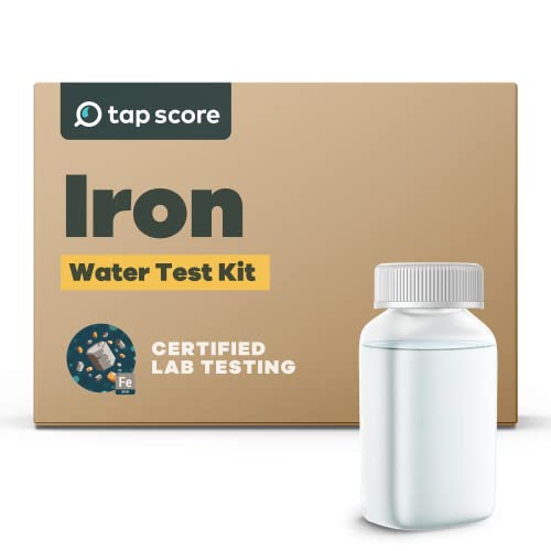 Image of Tap Score Iron in Water Test Kit | Well or City | Full Report | EPA Certified Drinking Water Labs | #1 Best Home Water Test 2021-24 NYT Wirecutter | 100% Unbiased