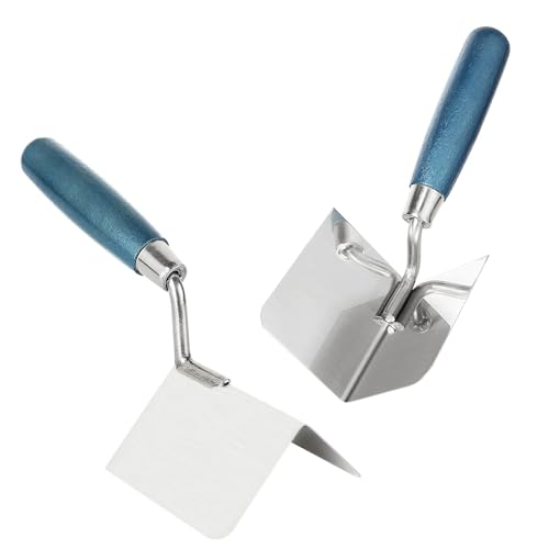 DAJAVE 2 Pack Drywall Corner Tool Set, 3 Inch Drywall Outside Corner Knife and Inside Corner Knife, with Soft Grip Handle, Stainless Steel Outside Inside Corner Drywall Tool