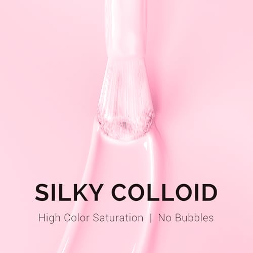 Image of MelodySusie 0.5fl oz Sakura Pink Gel Nail Polish, Nails Soak Off UV LED Bright Pink Gel Polish Gift for Women Nail Art Manicure Salon DIY Nail Design Decoration at Home-A2604