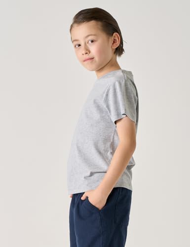 Image of LAPASA Boys & Girls Cotton T-Shirts 4 Pack Tagless Tees for 3T-13Y Kids K01 | Ribbed Crewneck Short Sleeve Undershirts for Toddlers and Teens. Soft, Breathable, Ideal for School /Daily Wear /Sport