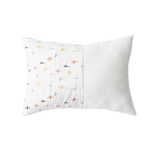 Image of Bunnikins & Clover Toddler Pillows with Pillowcase, 13 inchx18 inch Soft Cotton Kid Pillows for Sleeping, Bedding Small Pillow for Boys and Girls Aged 2-5 Years