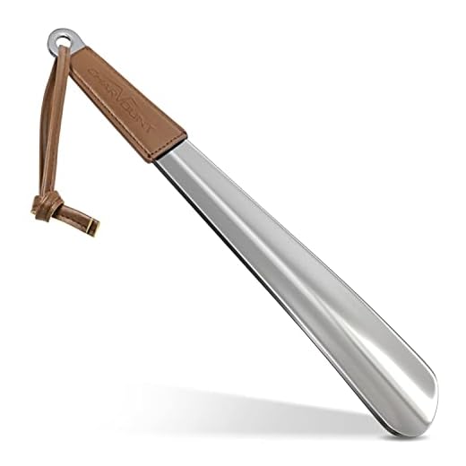 Charmount Metal Shoe Horn - 12 Inch Long Shoe Horns for Senior, Men, Women, Kids, Stainless Steel Shoehorn with Handle (Durable, Upgraded 2mm Thick)