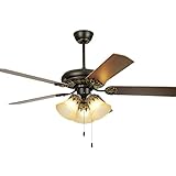 Motor y cuchilla reversibles: ¡Adecuado para todas las temporadas!La función de flujo de aire inverso le permite cambiar rápidamente la dirección de las palas de ventilador.Utilice esta función para ayudar a girar el aire caliente en la sala.