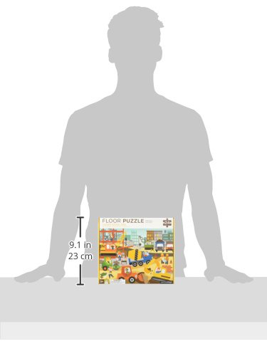 Petit Collage Floor Puzzle, Construction Site, 24-Pieces – Large Puzzle For Kids, Completed Construction Jigsaw Puzzle Measures 18” X 24” – Makes A Great Gift Idea For Ages 3+ #TOP5