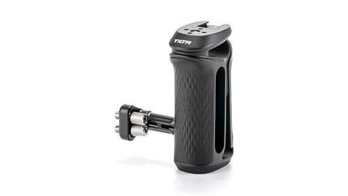 Image of Tilta Xeno Side Handle for Filmmakers & Cameras - Black | Secure Connection & Helps Prevent Rotation | Adjustable Height | Textured Silicone Grip | Convenient Assembly (Dual 1/4″-20)