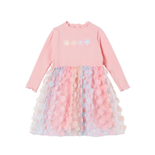 Enchanted Pastel Petal Twirl Dress for Girls 3t-7