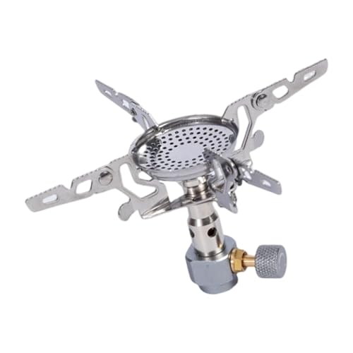 Multiple Fuels Outdoor Stove Sandblasted Windproofs Rings Alloy Texture for Backpackers Mountaineer and Adventurers Portable Cam