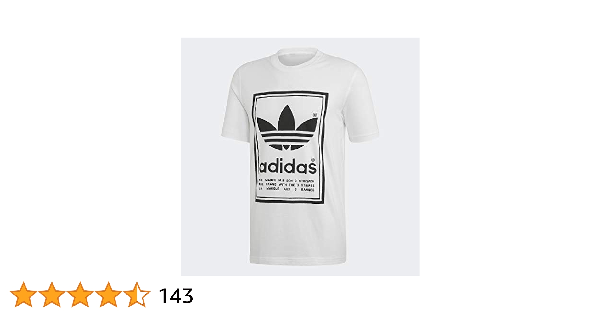 adidas Originals Men's Vintage Graphic Tee, White/Black, S