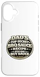 Carcasa para iPhone 16 Plus Receta de Salsa BBQ ultrasecreta para papá Regalo Divertido