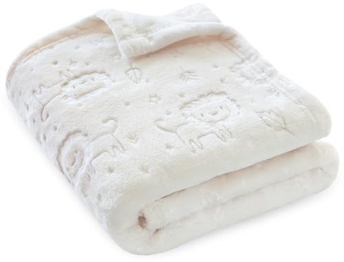 Image of BORITAR Fleece Baby Blanket 3D Animal Blanket, Ultra Soft Fluffy Baby Blankets for Boys Girls, Cozy Infant Toddler Newborn Receiving Blankets for Crib Stroller (30x40 Inches, Cream)