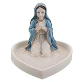 BUGUUYO Porta Rosario de Resina Figura Virgen María para Joyas Católicas, Caja Organizadora Pequeña para Cuentas de Oración, Estuche Religioso Cristiano para Decoración y Obsequio
