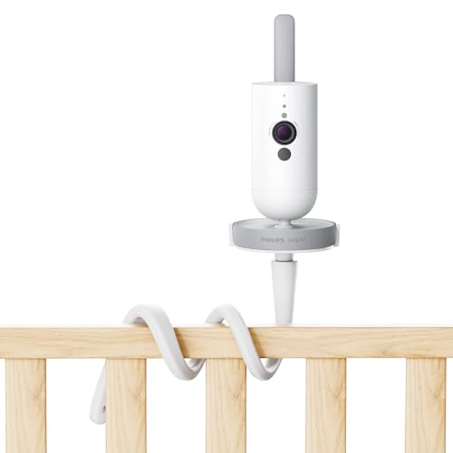 Soporte para vigilabebés compatible con Philips Avent SCD923/26, SCD921/26, SCD643/26, SCD951/26 – Soporte flexible para cámara sin taladrar, fácil montaje para cuna y estantería