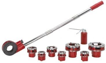 3/8" to 2" Ratcheting Pipe Threader Set with Blow-Mold Carrying Case