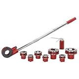 3/8 to 2 Ratcheting Pipe Threader Set with Blow-Mold Carrying Case by Central Forge