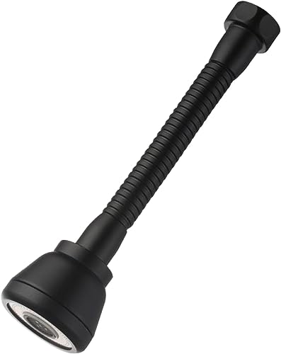 WSADZXC77 360 ° drehbarer Hahnkopf-Wasserhahn-Verlängerung, spritzwassergeschützter Küchenhahn-Sprüher mit 3 Modi, wassersparender Wasserhahnkopf aus schwarzem Kupfer