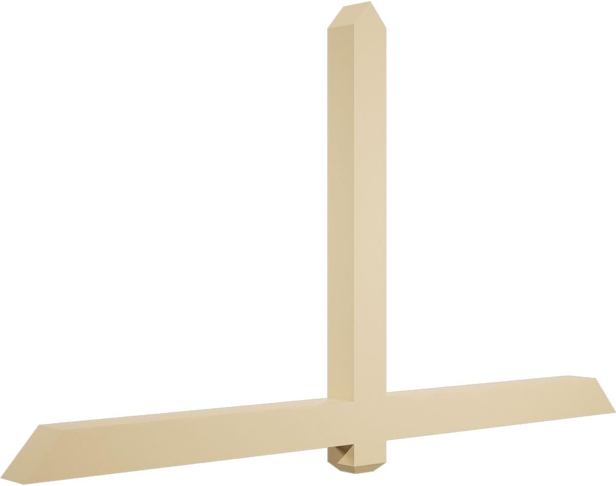 72"W x 42"H x 4"D x 4"F, 14/12 Pitch, Eugene Signature Urethane Gable Bracket, Primed Tan