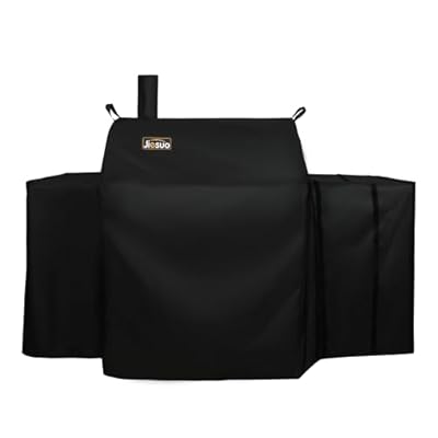 JIESUO 5555 Grill Cover for Char-Griller E1224, 2121,3018,1224, Heavy Duty and Waterproof Char-Griller Smoker Grill Cover