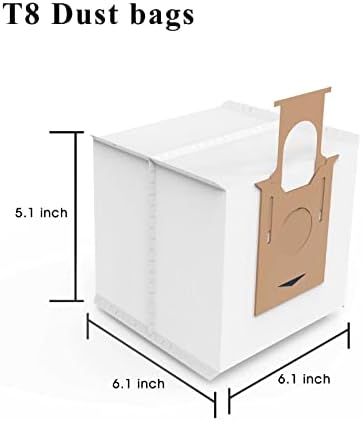 14 Pack T8 bags Compatible with Ecovacs Deebot Ozmo T8/T8+ T8 AIVI, N8 Pro Plus/N8 Pro, DX93, DDX96 Vacuum Cleaner, Fit Yeedi Vac Station 2.5L Auto-Empty Station Garbage Collection.