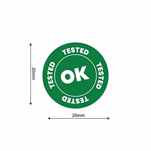 Image of CVANU 500pcs OK Tested Mini Sticker in Green Color Round Shape (20 X 20mm) cv8