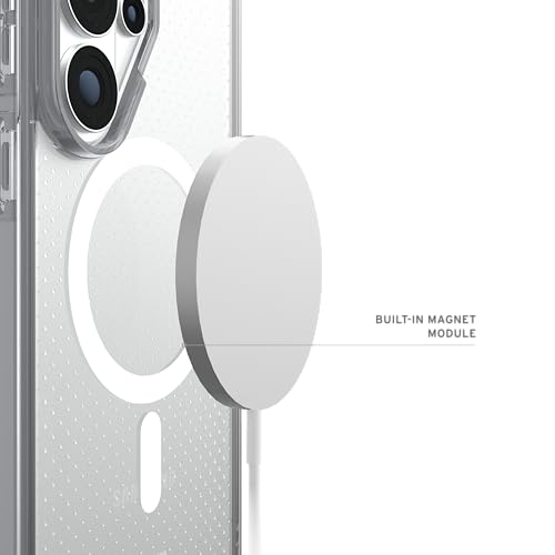 Image of Urban Armor Gear UAG Designed for Galaxy S26 Ultra 5G Case, DOT - Compatible with Magnetic Charging Slim Transparent Rugged Military Drop Tested Protective Cover - True Clear Ice /Ash