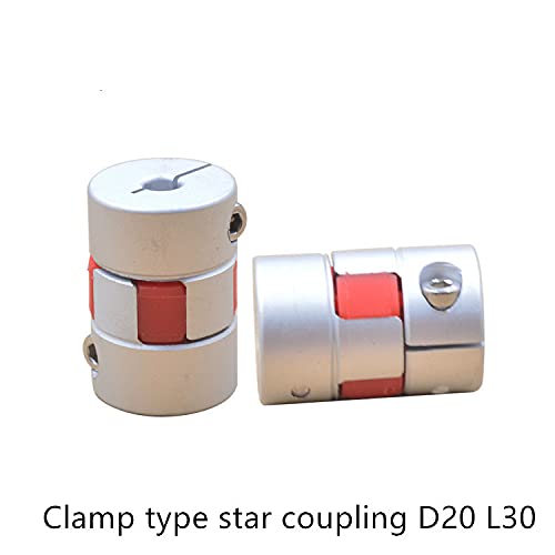 SUOFEILAIMU-PHONE CASE Metal Coupler Ball Screw Coupling Diameter 20mm Length 30mm Flexible Shaft 3mm to 10mm Coupler for Encoder Stepper Motor (Inner Diameter : 4mm to 4mm)