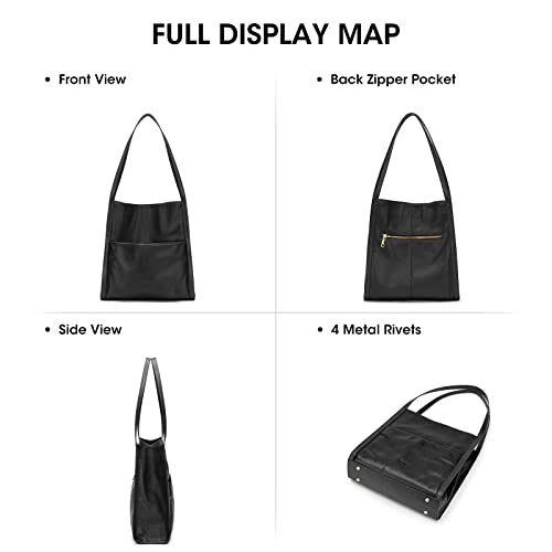 Image of Kattee Leather Tote Bag for Women, Medium Shoulder Handbag