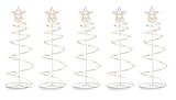 Winter Wonder Lane Pathway Marker Set of 5 Lighted Clear Spiral Tree