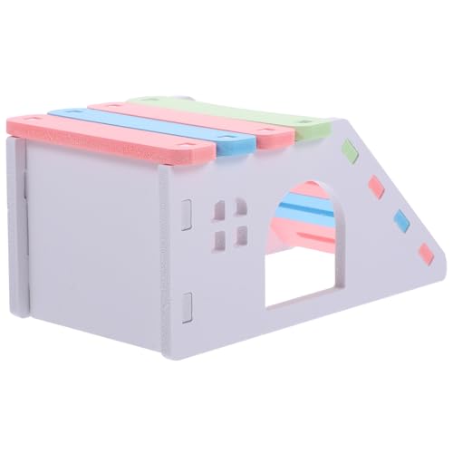 GRIRIW Hamster House with Ladder Fun Animal Playground Sleeping Nest for Hamsters Gerbils Rats Durable Hideout for Play Exercise Pet Accessory