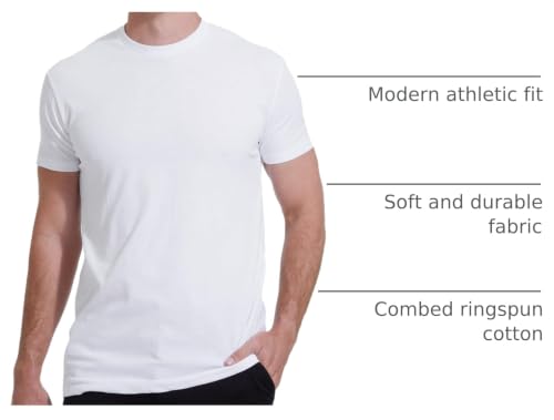 Image of True Classic Mens T-Shirts - Short Sleeve Crew Tall, Snowdrift, 3XL