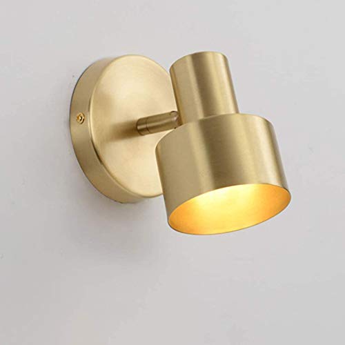 LED Spiegelleuchte Wandleuchte Innen Gold Bettleuchte Warmweiß Wandlampe Schlafzimmer Wohnzimmer Wandlampen Nachttischlampe Lampe Flur Wandleuchten Decke Leuchte Badlampe Wandbeleuchtung 13 * 8 cm 9w Cover