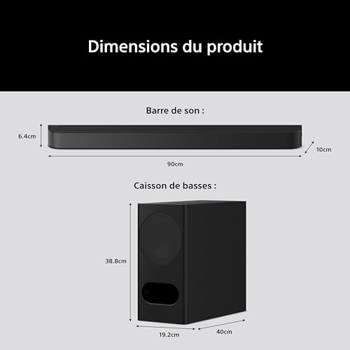 Barre de son Sony Bravia Theatre Bar 5 Dolby Atmos 3.1 + Caisson de basses - vue 8