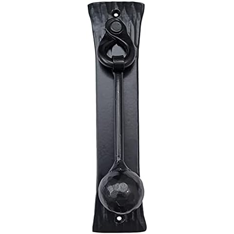 Adonai Hardware 8.7 Inch"Mellicu" Antique Iron Hand Forged Door Knocker - Matte Black Cover