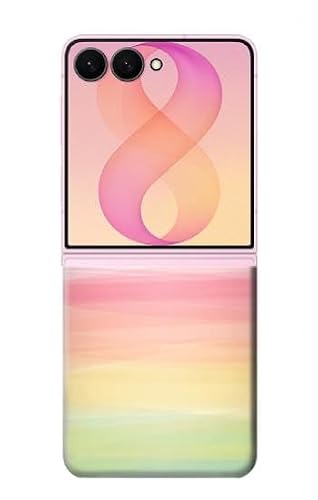 JP3507FL8 �J���t���ȓ� �p�X�e�� Colorful Rainbow Pastel For Samsung Galaxy Z Flip 8 �p�P�[�X