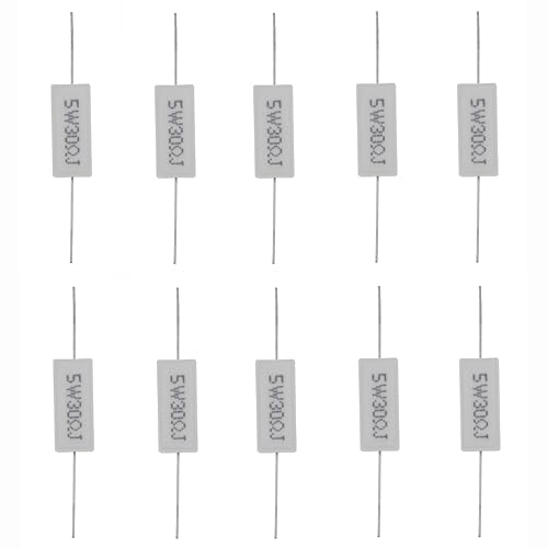 MERICDA 10 Pcs 5W 30R 30 Ohm Cement Resistor, 5% 350V Wirewound Ceramic