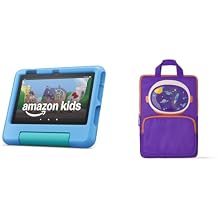 Amazon Fire 7 Kids Tablet Sleeve Bundle Amazon Fire 7 Kids tablet, 16GB, Blue & Spaceman Carrying Case
