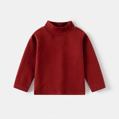 Boys Pullover Sweaters Plain Long Sleeve Fall Soft Tops High Neck Comfy Casual Sweater Clothes for Kids Girls Thick3
