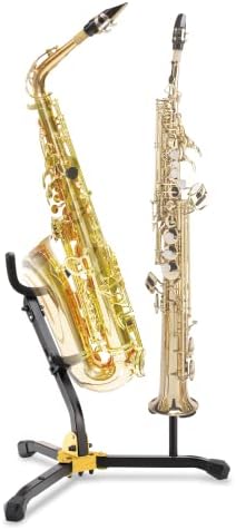 Hercules Stands DS533BB Alto/Tenor Saxophone Stand with Soprano Sax Peg image 4