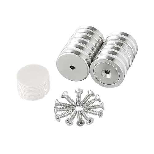 Neodymium Cup Magnet 1.26" Countersunk Permanent Magnet, Steel Plates, adhesives, and Screws. The World s Strongest & Most Powerful Rare Earth Magnets with Screws (12)